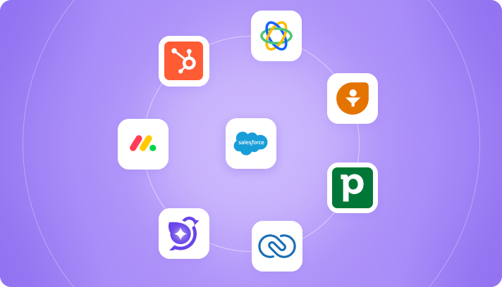 Salesforce alternatives comparison featuring HubSpot, Zoho CRM, Pipedrive, SparrowCRM, monday Sales CRM, Freshsales, and Close CRM
